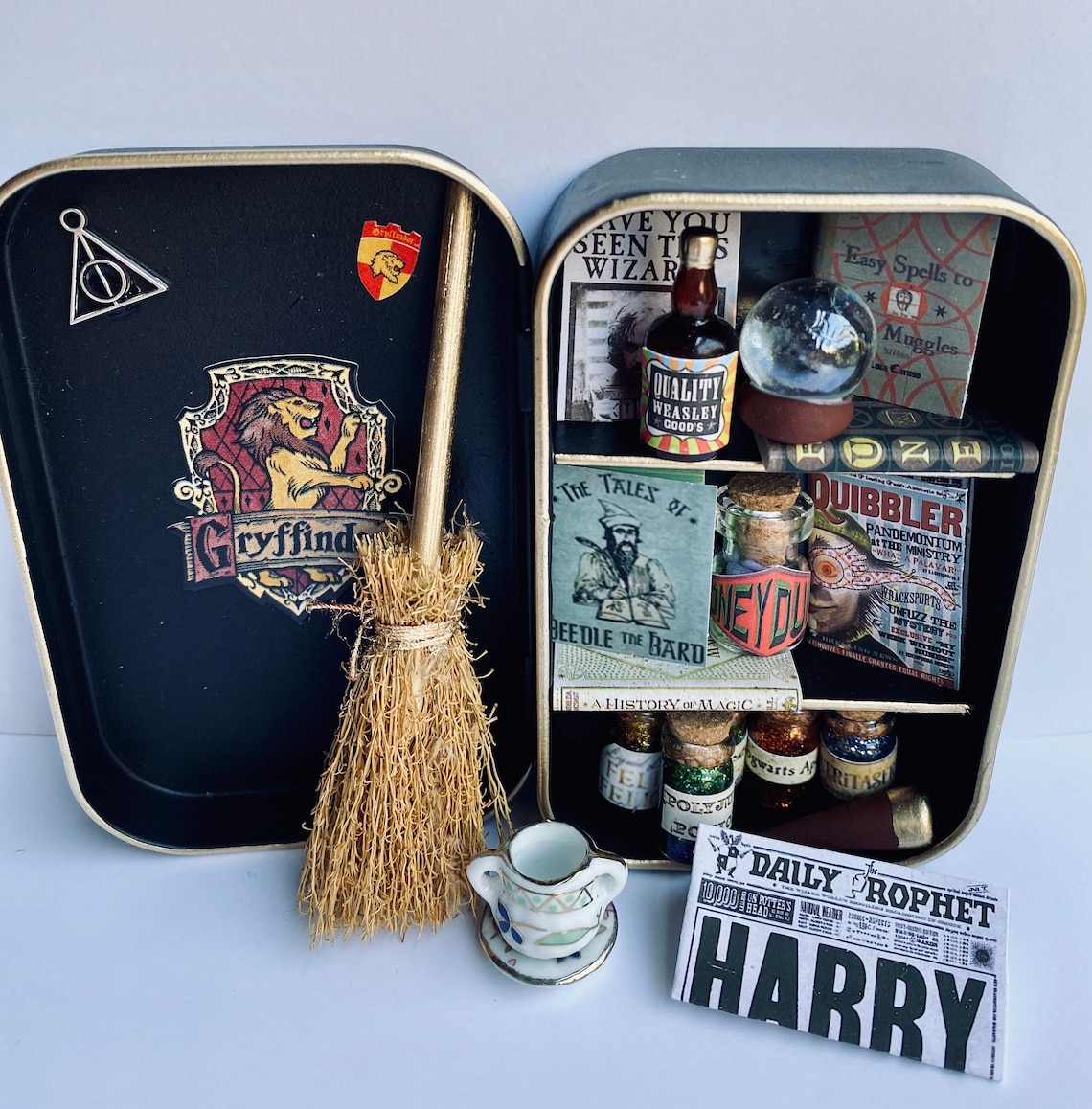 Harry Potter Hogwarts house miniature closet Etsy