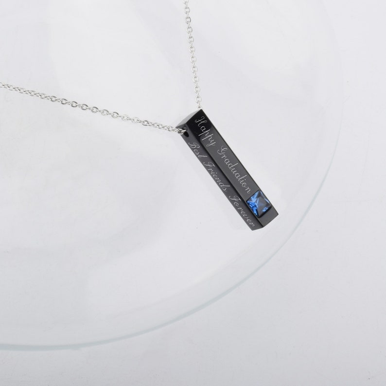 customized necklace engraved handwriting of Jewelry Mother/'s day gift Personalized necklace Bar necklace engraved name for men or women