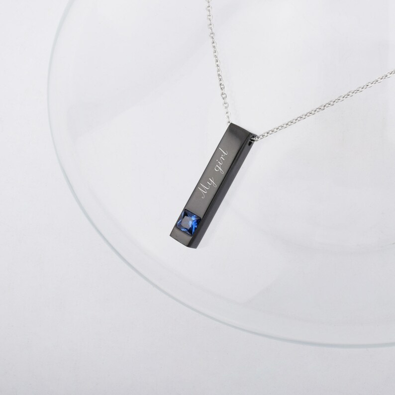 customized necklace engraved handwriting of Jewelry Mother/'s day gift Personalized necklace Bar necklace engraved name for men or women