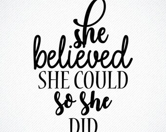 Download She Believed Svg Etsy