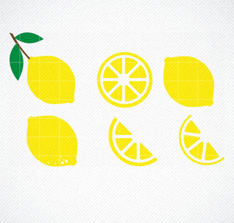 Lemon SVG Bundle Lemon Slice Svg Lemon Digital Download | Etsy