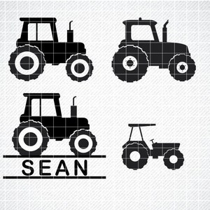 Tractors SVG, DXF, PNG, Tractor Vector, Cricut, Farm svg, Farm Tractor svg, Tractor Silhouette svg, Tractor Clipart, Tractor Split Monogram