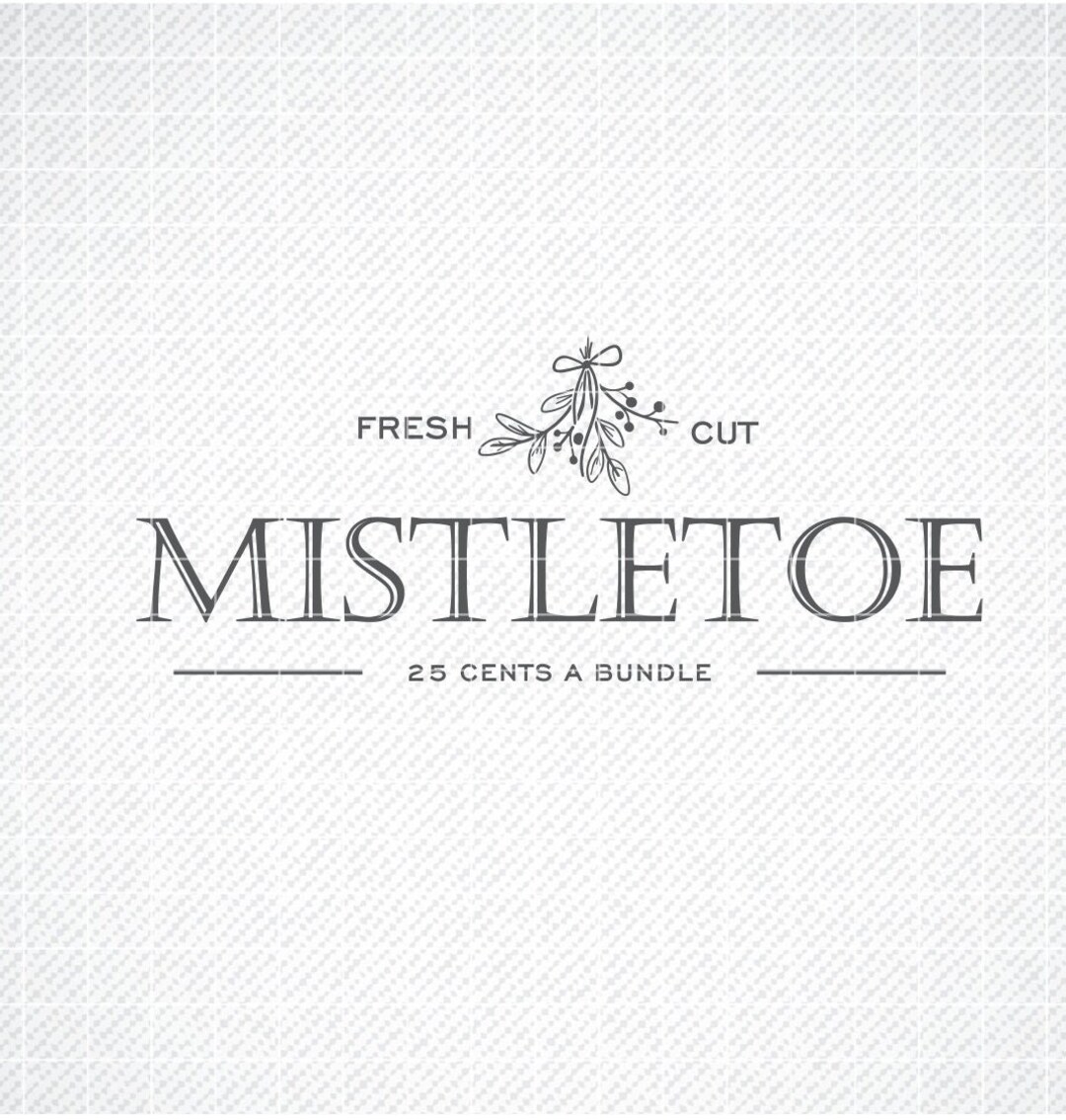 Mistletoe SVG File, Christmas SVG File, Farmhouse SVG File, Vector