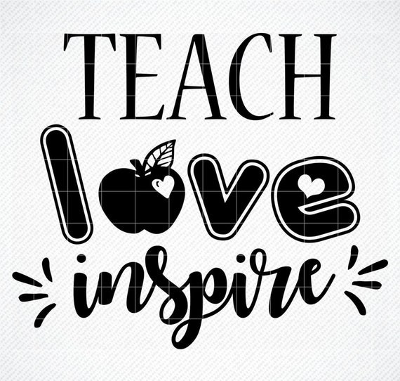 Download Teach Love Inspire Teach Love Inspire Svg Teach Love Inspire Etsy PSD Mockup Templates