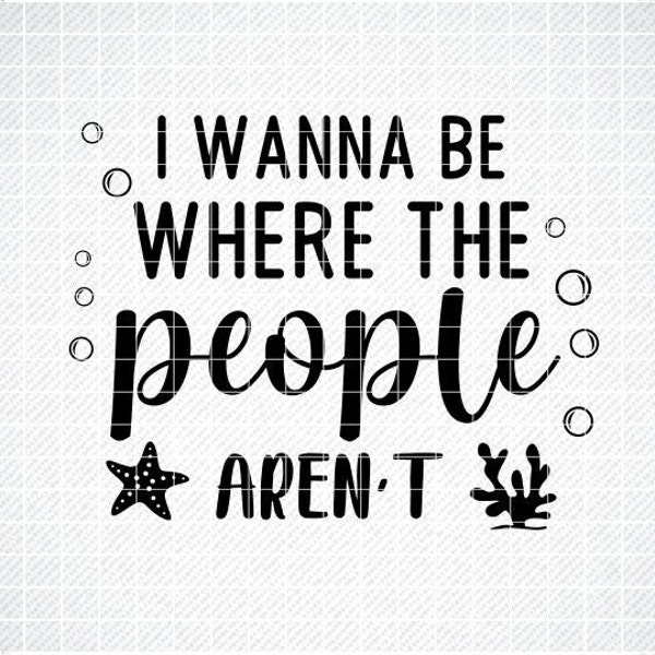 Dauocie Women's Funny Graphic T-Shirt – 'I Wanna Be Where The People Aren't' Letter Print, Short Sleeve Tee - View #4