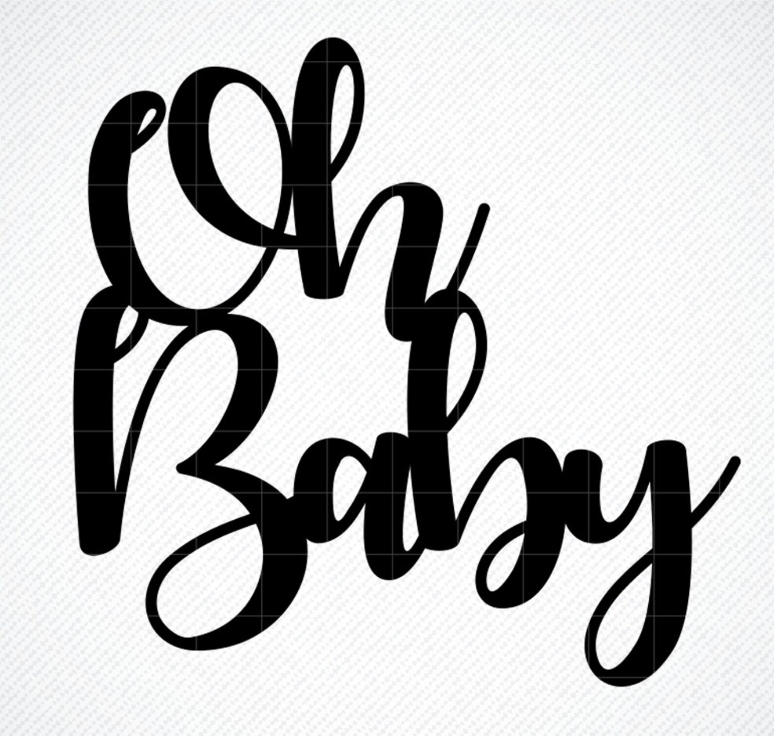 Oh Baby SVG Cake Topper Svg Baby Shower SVG Dxf Png Etsy