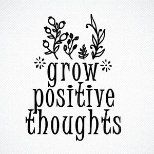 cultivar pensamientos positivos svg, flor silvestre svg, citas svg, floral svg, diseños de sublimación, archivos svg para Cricut, flores svg