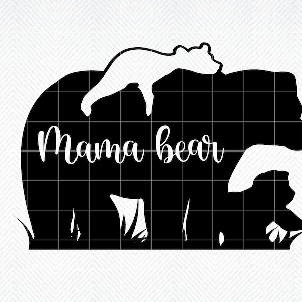 Mama Bear Svg, Mama Bear Png, Eps, Bear Cubs Svg, Bear Mama cubs Svg, Mama Baby Bear Svg, Mom Life Svg, Mother's Day Svg, Mom Svg Files