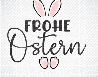 Plotter file Happy Easter Rabbit Ears SVG