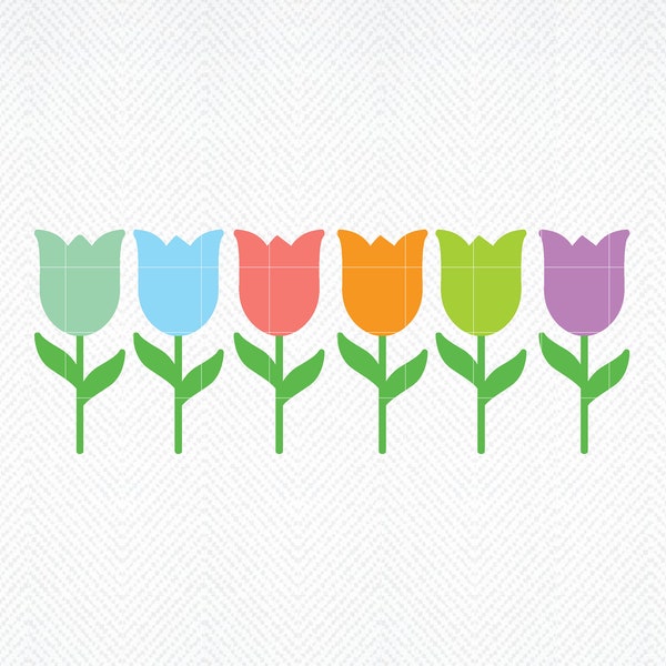 Tulips SVG, Tulips png, Tulips Vector, Instant Download, Spring Flowers svg, Colorful tulips svg, Easter svg, Tulips Clipart