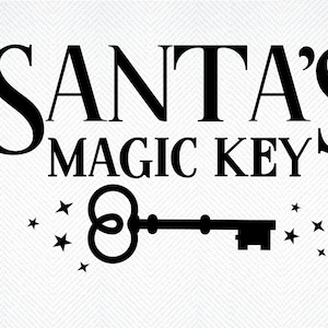 Santa's Magic Key SVG, kerstmis SVG, vakantie SVG, png, eps, dxf, Cricut, bestanden knippen, silhouetbestanden, downloaden, afdrukken