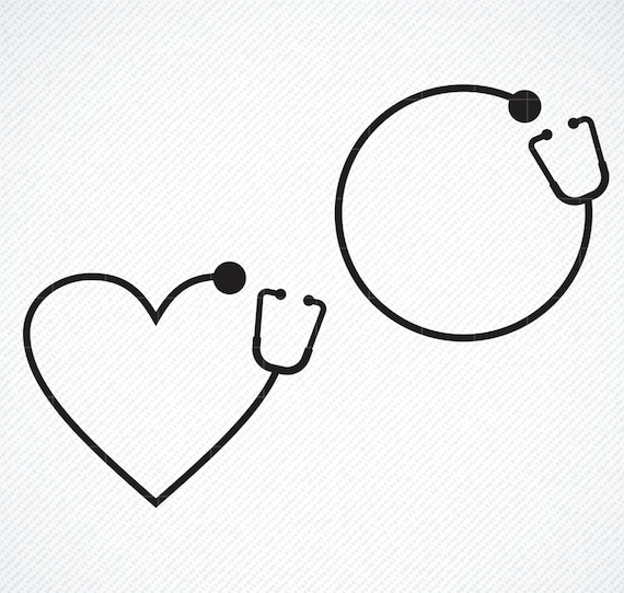 Nurse Stethoscope SVG,Heart Stethoscope Svg,Stethoscope monogram frames Svg Instant download design for cricut or silhouette
