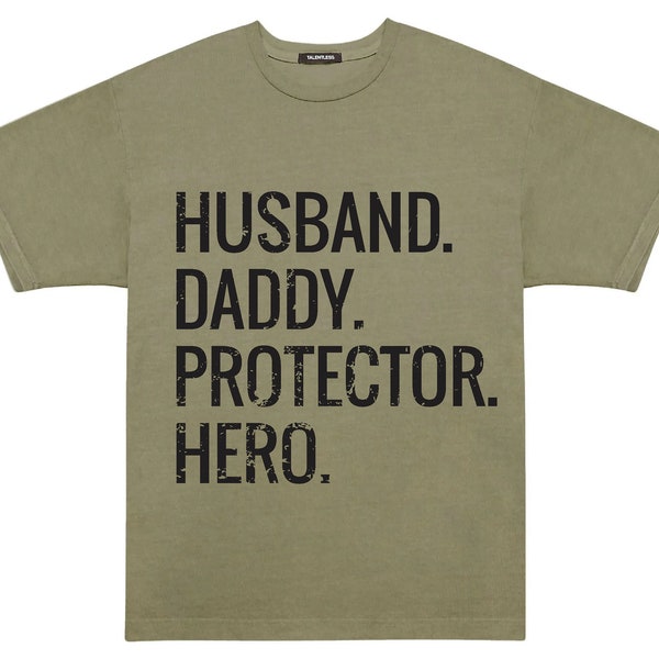 Husband Daddy Protector Hero SVG, Dad svg, Father's Day, Funny Dad Shirt Design, Fathers Day Cut File,  Dad Appreciation Svg,