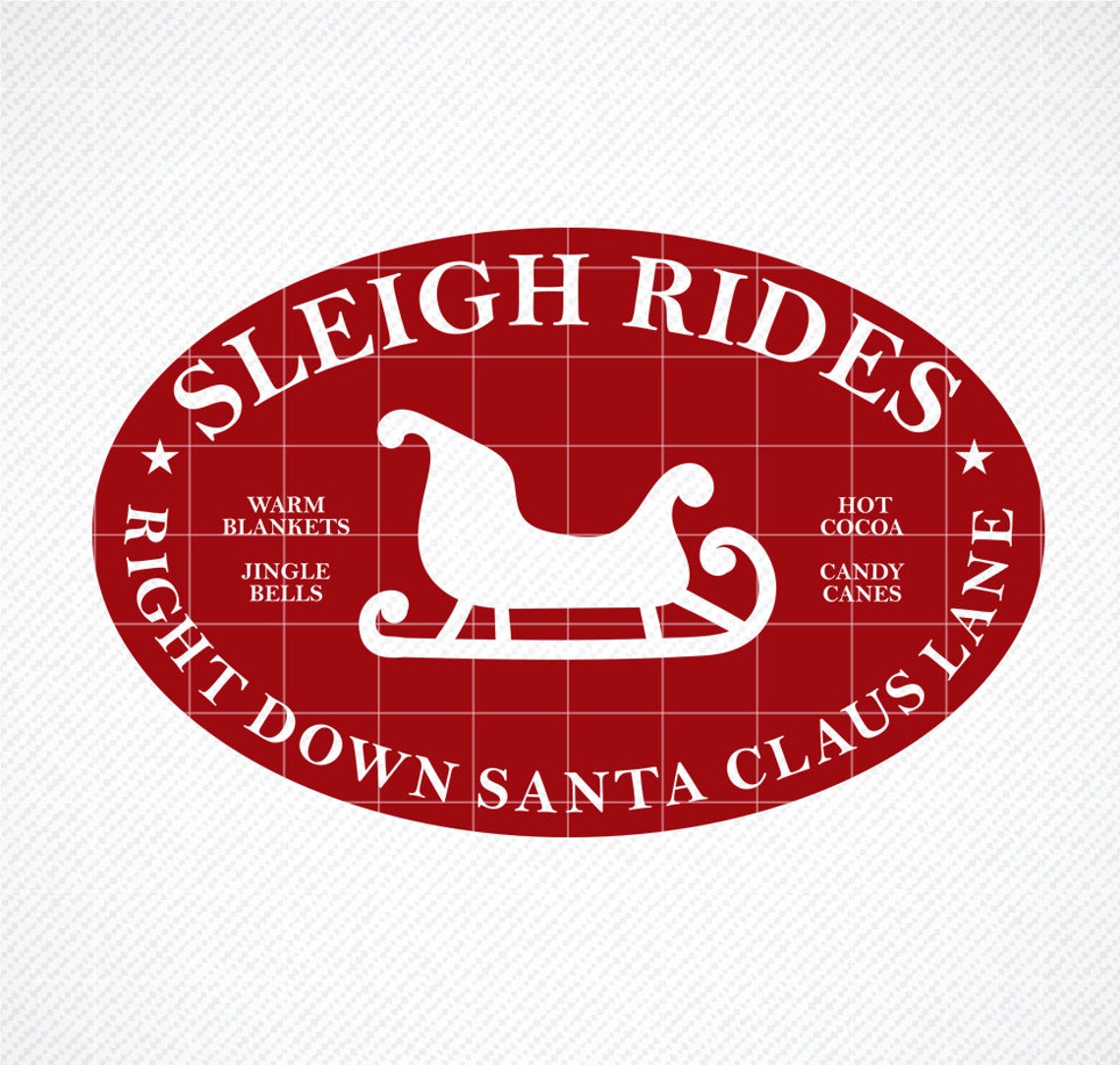 Sleigh Ride Sign SVG Christmas SVG Holiday SVG Png Eps - Etsy