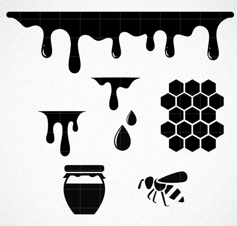 Honey Drips Svg SVG Dripping Borders Svg Dripping Etsy