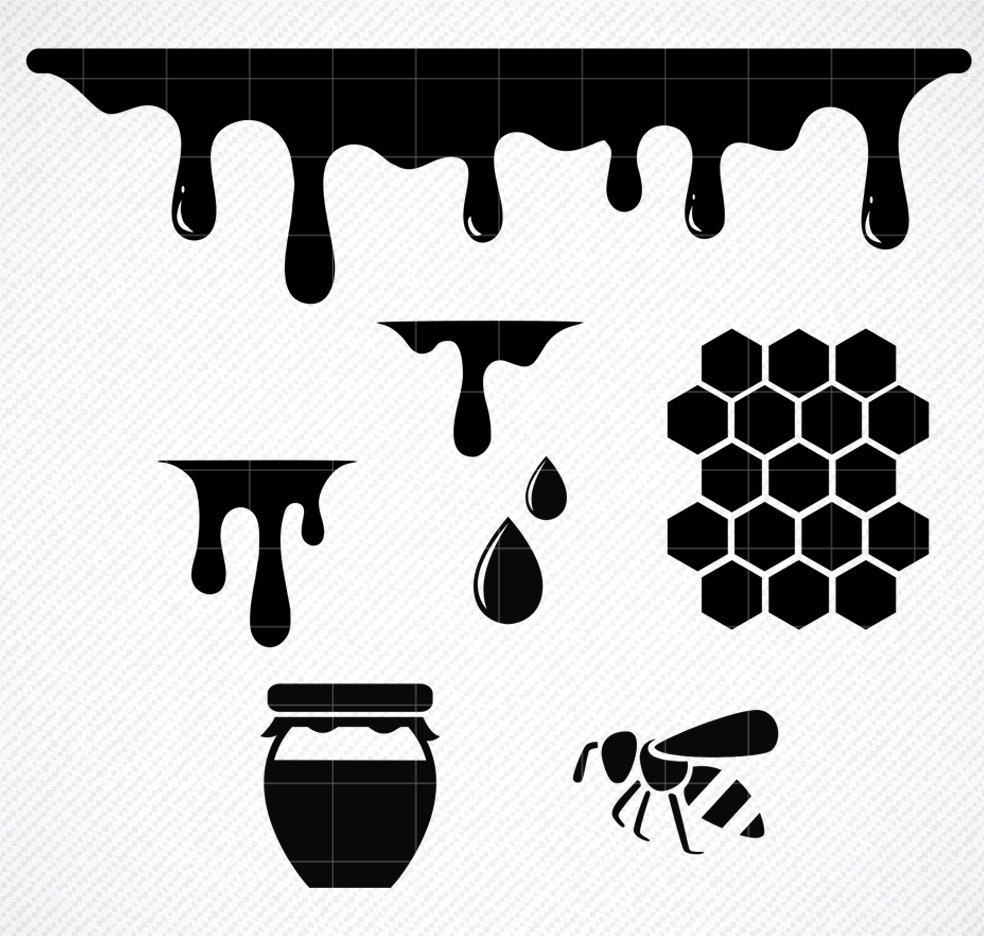 Honey drips svg Honeycomb SVG Dripping borders svg Dripping | Etsy