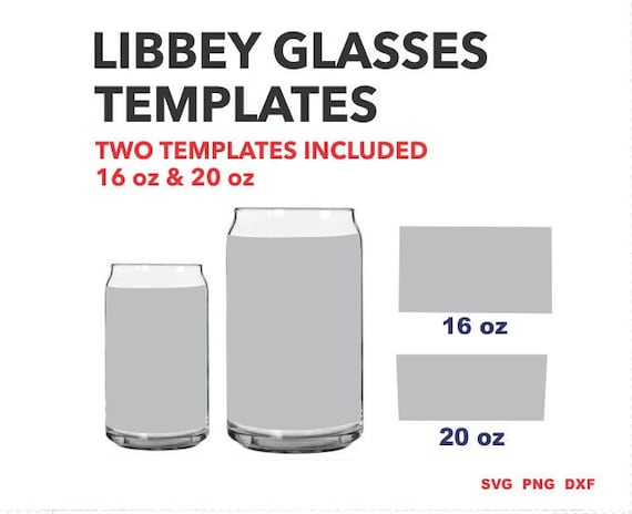 GLASS CAN TEMPLATES  16oz and 20oz Can Glass Wrap Templates