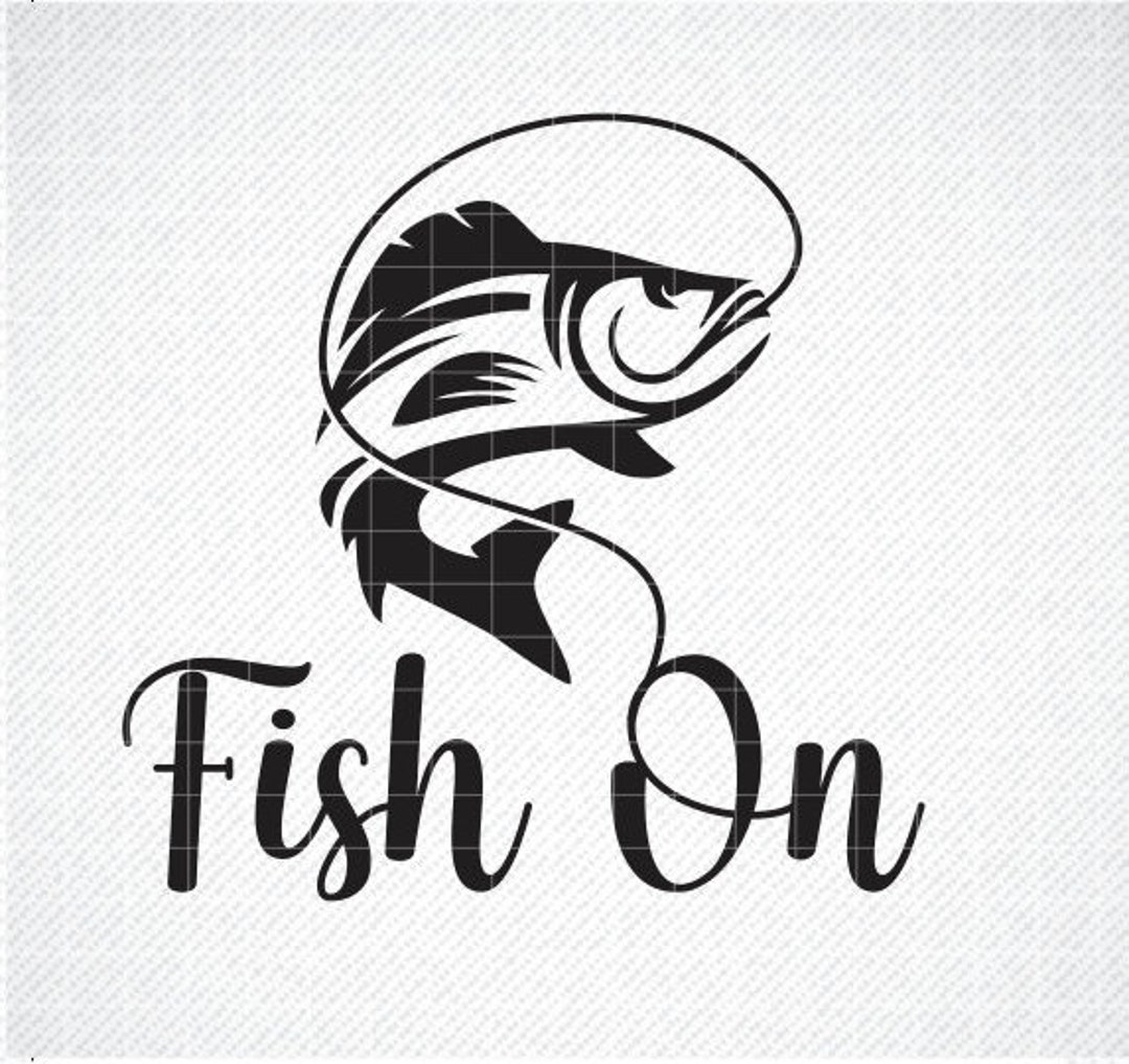 Fishing SVG, Fish on Clip Art, Vector Fishing, Clipart Fishing, Cricut