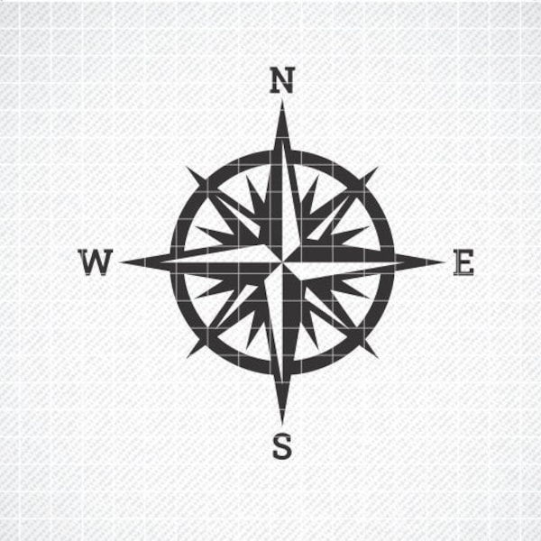 Compass Star SVG. Compass Star png, Cardinal Points svg, Compass Svg, Compass Directions svg