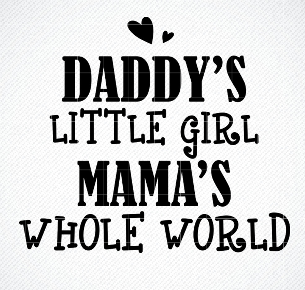 Daddys Girl Mommys World SVG Cut File for Cricut and - Etsy Singapore