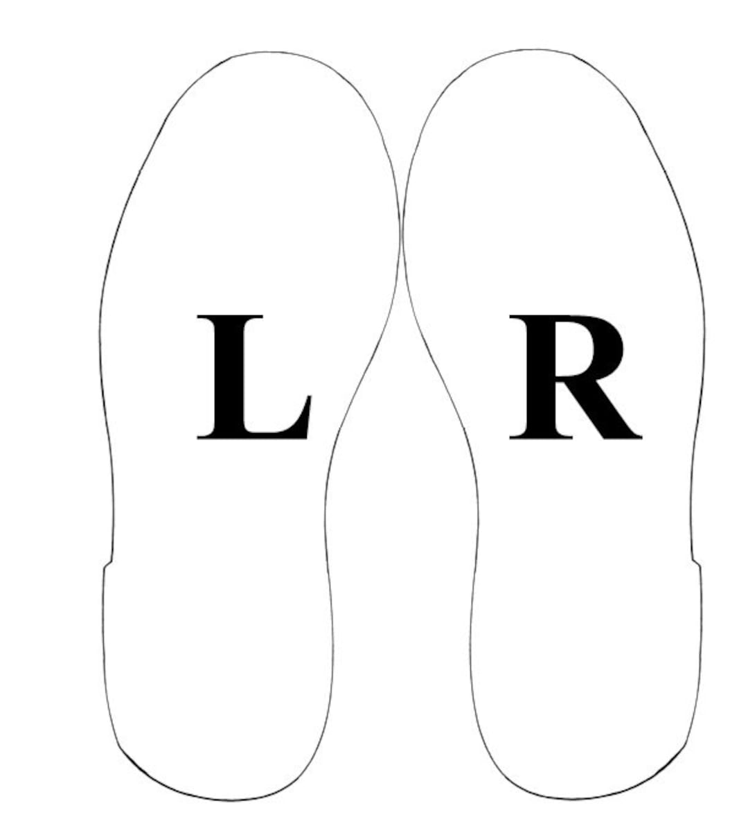 Left Right Shoe Outlines Etsy UK