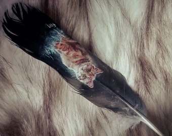 Hand painted feathers