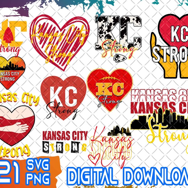 KC Strong Bundle Svg Files For Cricut | Kansas City Strong Svg | Pray For KC Svg | Kansas City Support Team Svg | Svg Layer Cut Files.