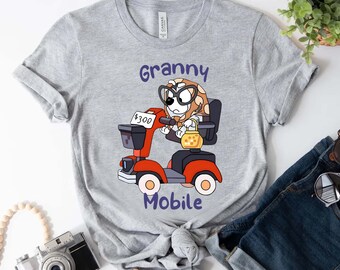 Bluey Granny Mobile Muffin Shirt, Bluey Grandma Shirt, Bluey Mom Shirt, Chilli And Bingo Shirt, Gift For Mom, Mothers Day Shirt.