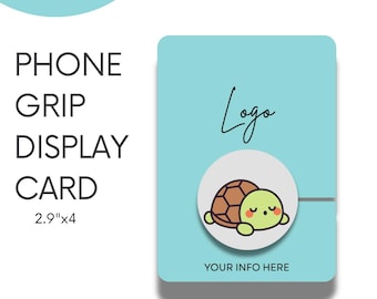Phone Grip Display Card | Digital Download Template | Print and Cut