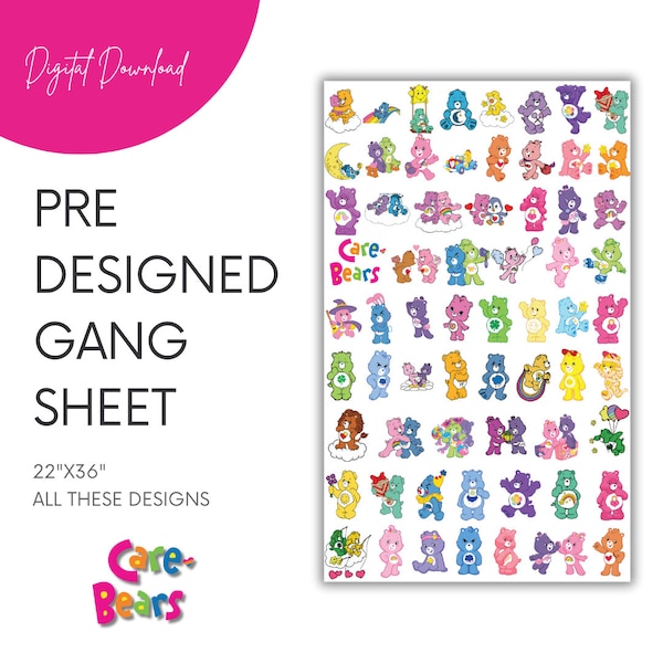 Bears Digital Download | Pre Designed Gang Sheet | Bears Gang Sheet | Digital Download