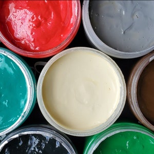 BOOLOOEN Chalk Paste Chalk Paste For Silk Screen Stencils .Pigment for  Wood, T-Shirts, Fabric, Chalkboard DIY Home Decor (12 Bottles)