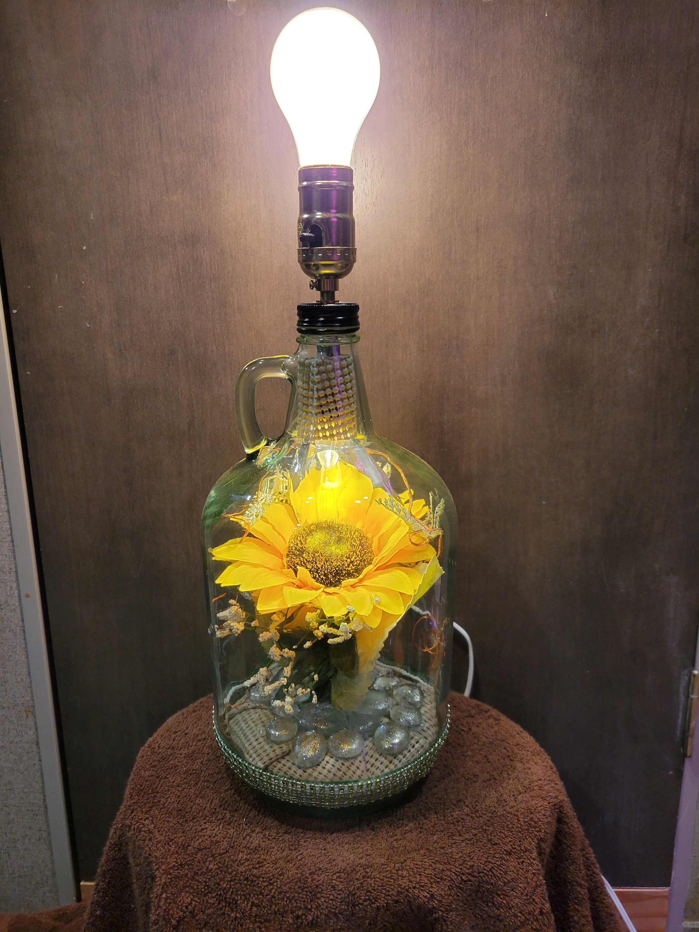 Free Sunflower Table Lamp Shade Artistic Display of a Etsy