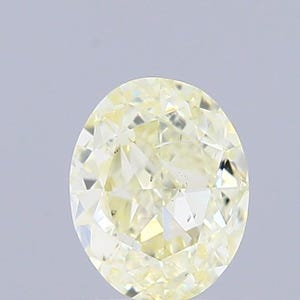 0,72 karaat natuurlijke fancy lichtgele kleur diamant, ovale gemodificeerde briljantgeslepen diamant, vs2 helderheid, voor sieraden