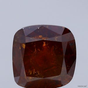 4.58 Carat Natural Fancy Orange Brown color Diamond ,Cushion Modified Brilliant Cut Diamond , i3 Clarity , For jewellery