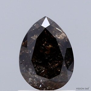 1.29 Carat Natural Fancy Dark Orangy Brown color Diamond ,Pear Modified Brilliant Cut Diamond , i3 Clarity , For jewellery