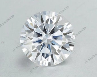 5Ct White D Color Round Cut VVS Moissanite Diamond, Loose Gemstone, Excellent Cut Moissanite, Best Affordable Moissanite Diamond Alternative