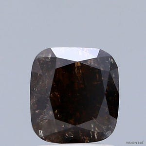 2.01 Carat Natural Fancy Dark Orangy Brown color Diamond ,Cushion Modified Brilliant Cut Diamond , i3 Clarity , For jewellery
