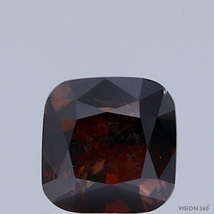 1.23 Carat Natural Fancy Dark Orangy Brown color Diamond ,Cushion Modified Brilliant Cut Diamond , Si1 Clarity , For jewellery