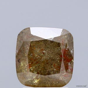 3.06 Carat Natural Fancy Brown color Diamond ,Cushion Modified Brilliant Cut Diamond , i3 Clarity , For jewellery