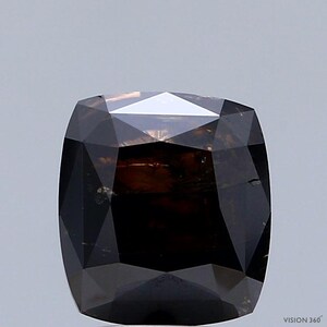 3.50 Carat Natural Fancy Dark Orangy Brown color Diamond ,Cushion Modified Brilliant Cut Diamond , i3 Clarity , For jewellery