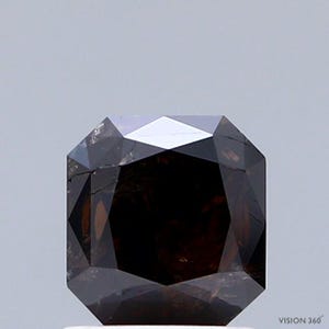 1.74 Carat Natural Fancy Dark Orangy Brown color Diamond ,Square Radiant Modified Brilliant Cut Diamond , i3  Clarity , For jewellery