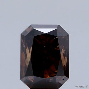 1.91 Carat Natural Fancy Dark Orangy Brown color Diamond ,Radiant Modified Brilliant Cut Diamond , i2  Clarity , For jewellery