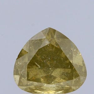 1.38 Carat Natural Fancy Brownish greenish yellow color Diamond ,Heart Modified Brilliant Cut Diamond , i3 Clarity , For jewellery