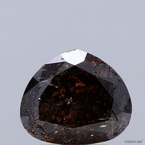 2.30 Carat Natural Fancy Dark Orangy Brown color Diamond ,Heart Modified Brilliant Cut Diamond , i3 Clarity , For jewellery