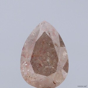2.35 Carat Natural Fancy Pinkish Brown color Diamond ,Pear Modified Brilliant Cut Diamond , i2 Clarity , For jewellery