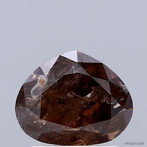 1.82 Carat Natural Fancy Dark Orangy Brown color Diamond ,Heart Modified Brilliant Cut Diamond , i3 Clarity , For jewellery