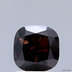 1.72 Carat Natural Fancy Dark Orangy Brown color Diamond ,Cushion Modified Brilliant Cut Diamond , i1 Clarity , For jewellery