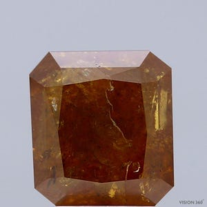3.67 Carat Natural Fancy Orange  Brown color Diamond ,Radiant Modified Brilliant Cut Diamond , i3 Clarity for Jewellery