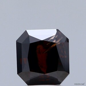 2.76 Carat Natural Fancy Dark Orangy Brown color Diamond ,Square Radiant Modified Brilliant Cut Diamond , i1  Clarity , For jewellery