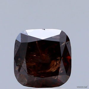2.21 Carat Natural Fancy Dark Orangy Brown color Diamond ,Cushion Modified Brilliant Cut Diamond , i3 Clarity , For jewellery